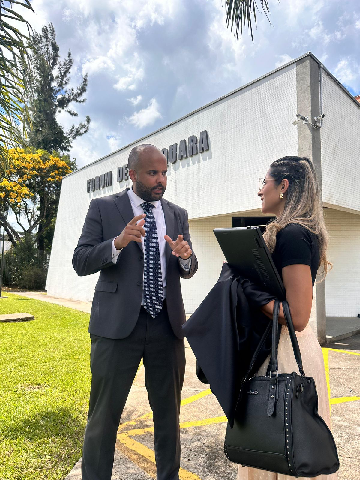 Daiane Costa em atuação presencial em demanda criminal
